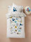 Vertbaudet Kinder Bettwäsche-Set Meerestiere wollweiß 140X200 - Kissen 50X75