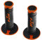 Manopole in gomma per manubrio moto Motocross Pitbike Enduro Trial MX Freeride con logo (arancione)
