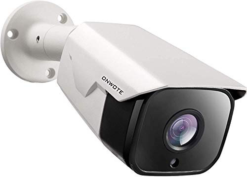 ONWOTE 4K 8MP UltraHD Outdoor PoE Security Camera with Audio, AI Human Vehicle Detection, 2.8mm Lens Wide View Angle, 100ft IR, Add on IP Camera to 4K Security System