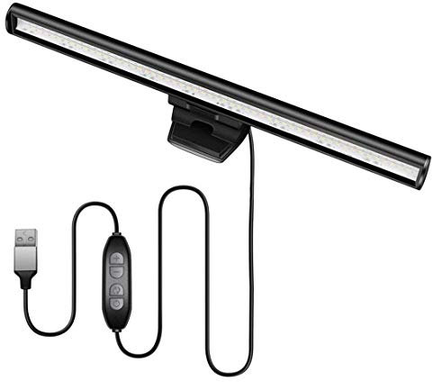 BesDirect Laptop Monitor lampada, schermo Light Bar USB Powered LED Desktop lampada da tavolo, occhi Protezione lampada di lettura, Studio Desk Lamp per economia di spazio