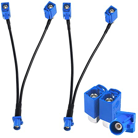 TUOLNK 6 Zoll 15 cm GPS Antenne Pigtail Kabel Fakra C RG174 Stecker bis 2 x Buchse Y Typ Splitter 2er Pack