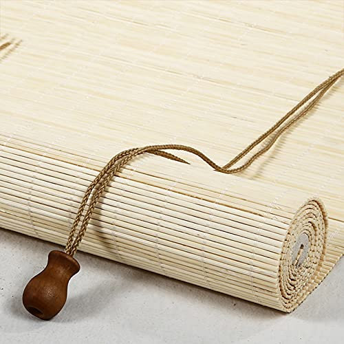 Stores À Rouleaux Romains à Enroulement Rideau Store Enrouleur en Bambou filtrant la lumière Stores Venitien volets protection de la vie privée,pour fenêtres et portes,balcon,Jardin (60 x 120 cm)