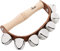 XDrum SB7 Sleigh Bells - Schlittenglocken aus verchromtem Stahl - 7 Glöckchen am Lederband - Ergonomischer Holzgriff