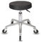 Staboos Rollhocker bis 160 kg - Gel-Polster Sitz rund - Praxishocker (Premium Rollen) Drehhocker höhenverstellbar (50 cm bis 65 cm) Rundhocker