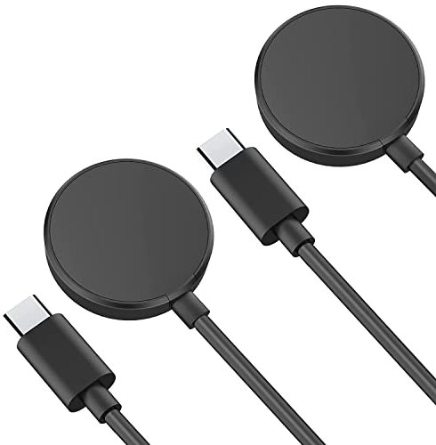 Austuo 2-Pack USB C Charger Compatible with Samsung Galaxy Watch 6/6 Classic,5/5 Pro,Fast Wireless Magnetic Charging Dock for Samsung Galaxy Watch 4/4 Classic,Watch 3,Active 2/Active - 100cm