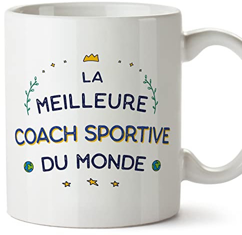Mugffins Tasses pour COACH SPORTIVE - En Français - Cadeau original pour COACH SPORTIVE femme - Meilleur du Monde - 11 oz / 330 ml