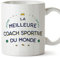 Mugffins Tasses pour COACH SPORTIVE - En Français - Cadeau original pour COACH SPORTIVE femme - Meilleur du Monde - 11 oz / 330 ml