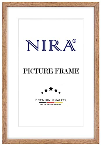NiRa Cadre photo en bois massif 40 x 60 cm en Rustique Marron | Taille sélectionnable | Cadre pour affiches | Puzzle | collage de photos HD079