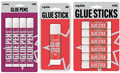 40g Glue Stick, Craft Glue for Arts & Crafts Activities, Strong-Hold adhesive for School & Office Supplies, Ideal for Paper, Fabric and Lightweight Items