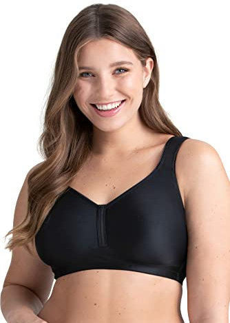 Miss Mary of Sweden Feel Fresh Non-Wired T-Shirt Bra – Unpadded Moulded Full Cups, Breathable & Moisture-Wicking 36DD Black