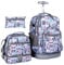 seastig Rolling Backpack 18in Rollrucksack mit Lunchtasche und Federmäppchen-Set Rollrucksack Laptop-Rucksack Erwachsene Kinder