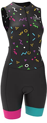 Ladies Cycling Skinsuit Women Padded One Piece Trisuit Bike Top Short Sublimated Design bib Short