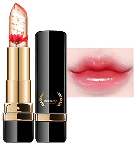 Blumen-Gelee-Lippenstift - Flower Jelly Lipstick Temperaturänderung | Feuchtigkeitscreme Flower Lip Stick Langanhaltender nahrhafter Lippenbalsam Magic Color Lipgloss Rianpesn