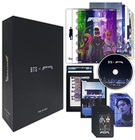 BTS - [The Planet] (BASTIONS OST) CD + Photo Book + Photo Card + Lyric Book + BTS Poster + BTS & Bastions Sign Poster + BTS Sticker + BTS Photo Frame + 1 Hand Mirror + 5 Extra Photos