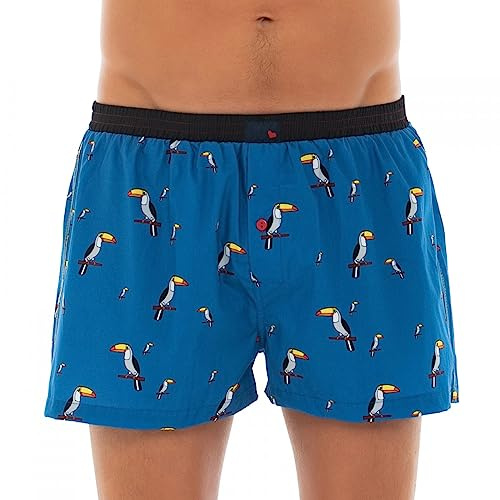 Unabux Boxershorts Dunkelblau mit Motiv Größe XXL