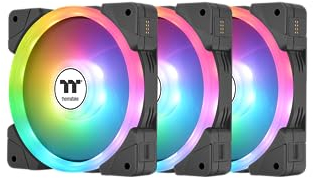 Thermaltake SWAFAN EX 12 ARGB PC Cooling Fan/ 3-Fan pcak/ 500~2000 RPM/Magnetic Connection/Reversable Blades/sync with MB RGB Software/ 120mm / White