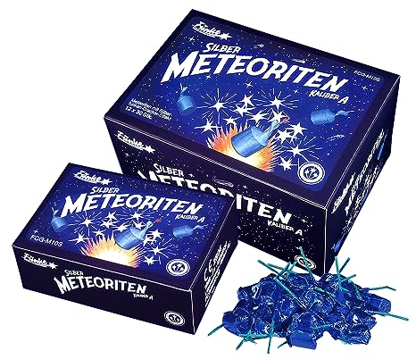 vama Funke Silber Meteoriten Crackling Sterne mit großen Lauten Silberfunken Knattersterne Knallblitze Silvester Feuerwerk Jugendfrei (2)