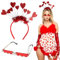 BHGT Herz Stirnband Glitzer Herz Haarreif Herz Rot Karneval Amor Kostüm Brille Zubehör Heart Headband Red Haarband Party Accessoires Kopfbedeckung Haarschmuck, Einheitsgröße, 098F64F4