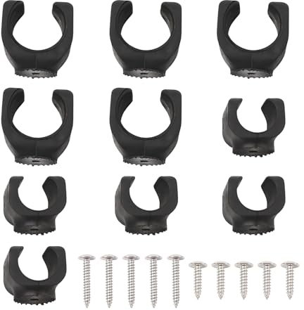 Vagocom 10Pcs Universal Flashlight Holder with Screws,Torch Mounting Brackets for Mounting Flashlight in Truck,Universal Clips for LED Flash Light or Similar Items(5 Big, 5 Small)