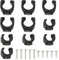 Vagocom 10Pcs Universal Flashlight Holder with Screws,Torch Mounting Brackets for Mounting Flashlight in Truck,Universal Clips for LED Flash Light or Similar Items(5 Big, 5 Small)