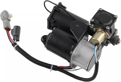GEARLEADER Air Suspension Compressor Pump + Relay For Land Rover Discovery LR3 2005-2009 LR4 2010-2016 LR023964 LR045251 LR015303 Hitachi System 6 Pins