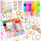LUZOON 3000+ pulsera elástica infantil kit, 37 colores elástico pulsera kit para pulsera kit elástico Loom Rubber, perlas adecuadas para hacer actividades manuales para niños (37 colores 3000+)