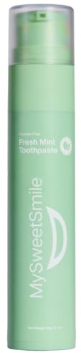 MySweetSmile Zahnpasta Frische Minze - Fluoridfreie Formel - Kinderfreundliche Zahnpasta - Tiefenreinigung - Karies-Schutz - Erfrischender Minzgeschmack - 60g