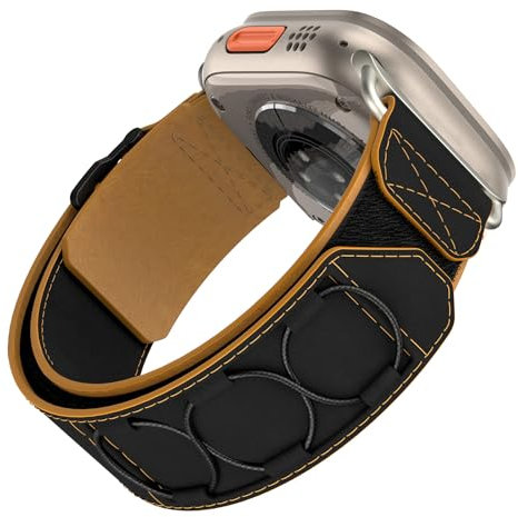 BIRDTOBR Cinturini Pelle Compatibile con Cinturino Apple Watch 46mm 49mm 45mm 44mm 42mm, Cinturino Pelle per Apple Watch Ultra/Ultra 2/ iWatch Serie 10 9 8 7 6 5 4 3 2 1 SE