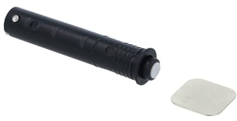 MS Beschläge Möbelfrontschnäpper Magnetspitze Einbohr-Schnäpper Steckschnäpper Tip-On Anschlagsdämpfer Drucktüröffner Magnetschnäpper Druckschnäpper (Schwarz, kurz)