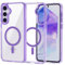 XTCASE Cover Magnetica per Samsung Galaxy A55 5G Compatibile con MagSafe, Custodia Trasparente Sottile Resistente ai graffi Antiurto Protettiva Case, Viola Chiaro