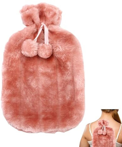 Vbnuyhim Wärmflaschenbezug | Bezug aus Kunstplüsch für 2 Liter (2000 ml) | Wärmflaschenbezug Wasserflasche Softcover für langanhaltenden Komfort nur Ärmel