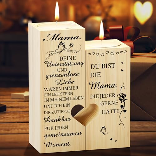 Tulolvae Geschenke für Mama, Kerzenständer Geburtstagsgeschenk für Den Beste Mama, Muttertagsgeschenk für Mama Frauen, Geburtstag Ostern Valentinstag Mutter