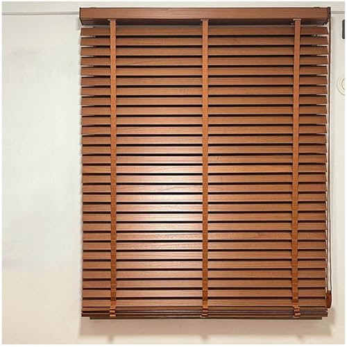 Wooden Window Venetian Blinds 2 Slats Horizontal Blinds Darkening Window Shades For Office Bedroom Patio Privacy Blinds Wide 24'' 28'' 32'' 46'' 58'' 60'' Cordless