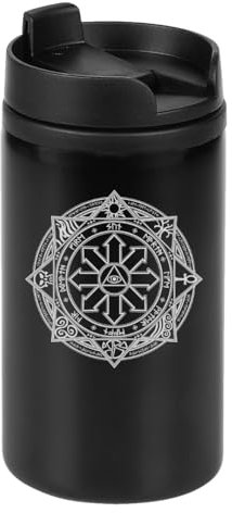 Magic Circle - Taza térmica de viaje con grabado láser oculto
