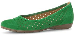 Gabor Damen Klassische Ballerinas, Frauen Flats,Ballett-Schuhe,Ballet-Flats,flach,Ausgehschuhe,Abendschuhe,Slip-ons,Pumps,Verde,40.5 EU / 7 UK