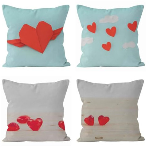 Nimvoya Lin Tapis de Souris XXL One Piece Mouse Pad 3D 45x45cm, J'adore La Saint-Valentin Tapis de Souris Bureau Mouse Pad Anime Girl Décoration de Canapé de Salon 4Pcs