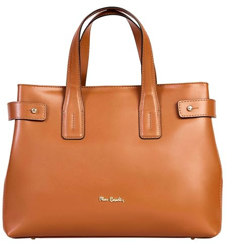 Pierre Cardin Damen-Handtasche, echtes Leder, groß, hergestellt in Italien, Schultertasche, Shopper, multifunktional, elegant, Shopper, Schultertasche, multifunktional, Damenhandtasche