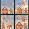 younikat Weihnachten Fensterbild Lebkuchen-Männchen Häuschen 24 Teile I braun I statisch haftend I wiederverwendbar I dv1554