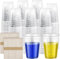 300 Pack Disposable Measuring Cups for Resin, 240ml/8oz Plastic Measuring Cups Clear Epoxy Resin Mixing Graduated Cup with 300 Wooden Mixing Sticks for Liquids Mixing Resin Paint Pigment