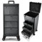 Trolley Make up con 3 Cassetti Trolley Trucchi Professionale Valigetta Trucchi Grande con Ruote girevoli a 360° Valigetta Unghie con Serratura Beauty Case, Nero