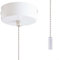HEIBTENY Badezimmer Zugschnur Lichtschalter Zugschalter für Deckenleuchte mit 150cm Kette für Badezimmer Schlafzimmer Küchen Hotels usw Accessoires Einfache Installation(White)