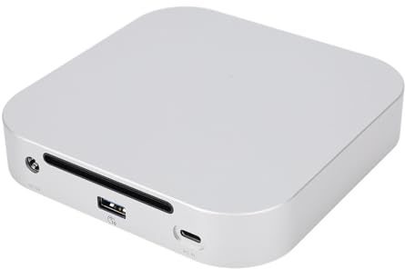 YUEHISY Mac M4 Dock, Aluminiumlegierstand Hub mit Dual M.2 SSD -Slots 10Gbit / S USB A Ports Speicherspeicher -Speicherkartenleser für Mac M4 (EU-Stecker)