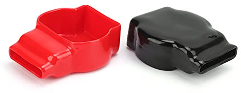 Eacam Universelle Batteriepolabdeckung, Feuerfeste Wärmedämm-Schutzkappe für Auto, Motorrad, LKW mit Verschleißfestem, Staubdichtem PVC-Material, Einfache Installation, Geeignet für