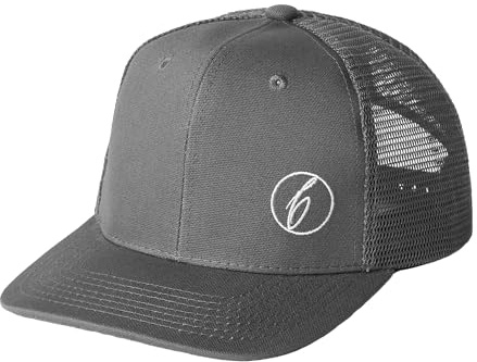 Banqert Herren Trucker Cap – Bio-Baumwolle, GOTS Zertifiziert, nachhaltig produziert in Europa – Verstellbare Snapback Kappe – Grau