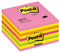 Post-it Sticky Notes Cube Neon Collection, Pack of 1 Pad, of 450 Sheets, 76 mm x 76 mm, Pink, Yellow, Orange, Green Colors - Self-stick Notes For Note Taking, To Do Lists & Reminders
