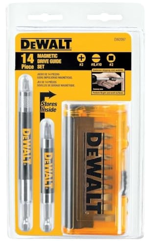 DEWALT Set di punte per cacciavite, guida magnetica, 14 pezzi, (DW2097CS), metallo