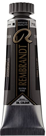 Rembrandt Oil Colour - Peinture à l'huile extra-fine pour artistes Tube de 15 ml - Gris chaud 718 - Haute résistance à la lumière et concentration de pigments