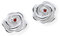 Heartbreaker Damen- Ohrstecker Hildegard k. 925 Silber Brillantschliff Rubin rot LD HK 21 RP