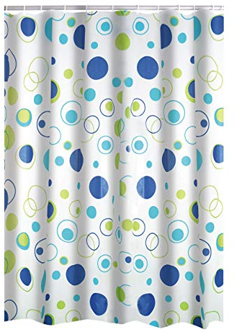 RIDDER 303080 Duschvorhang Folie ca. 180 x 200 cm, Kreise