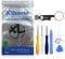 Xlhama Home button for iPhone 7/8/7Plus/8Plus (Rose Gold) with connection ribbon cable flex frame made of metal protects buttons and rubber seal pre-installed with repair kit
